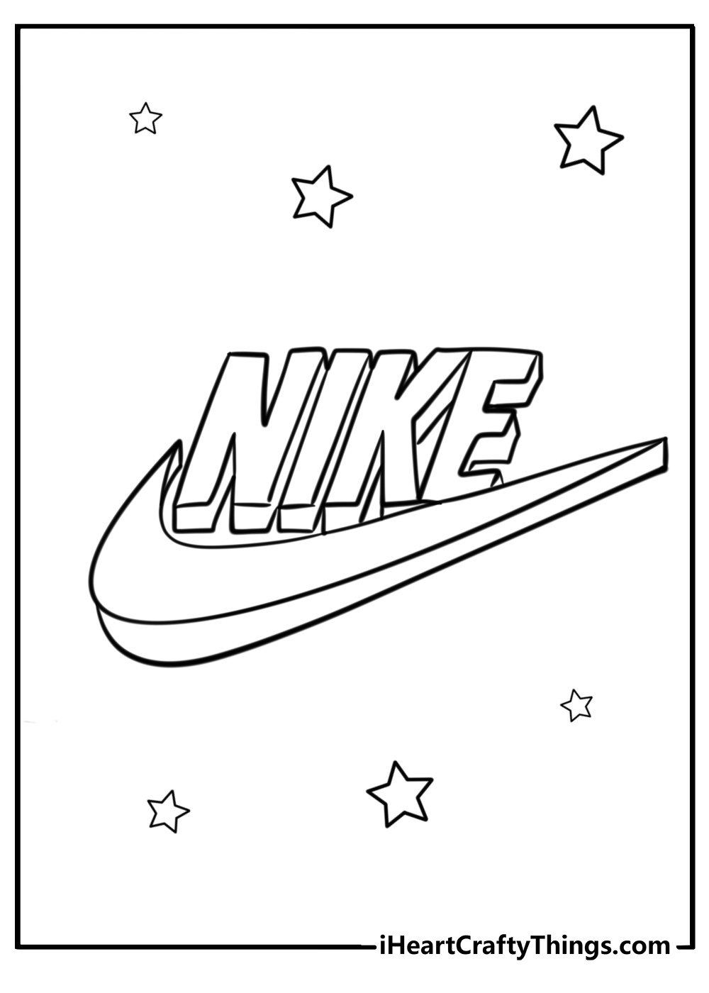 Nike logo coloring page