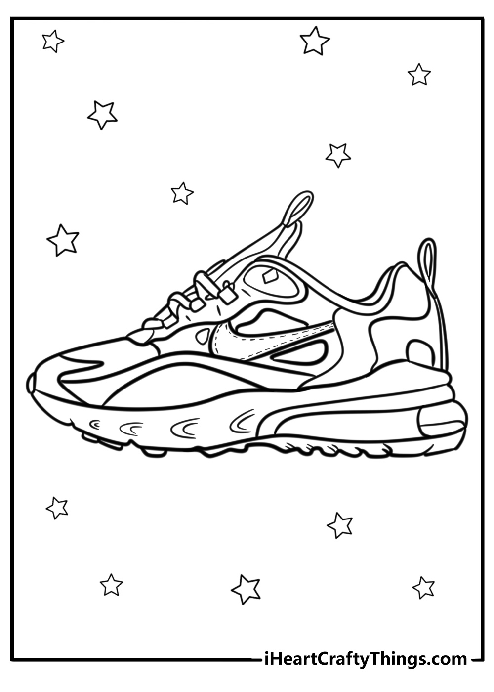 Nike shoe coloring sheet