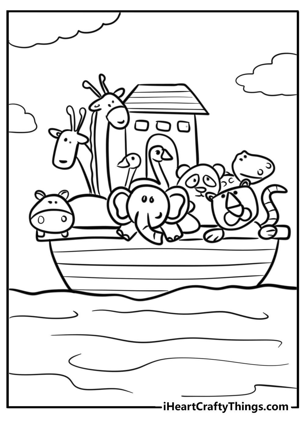 Noah and the ark coloring page