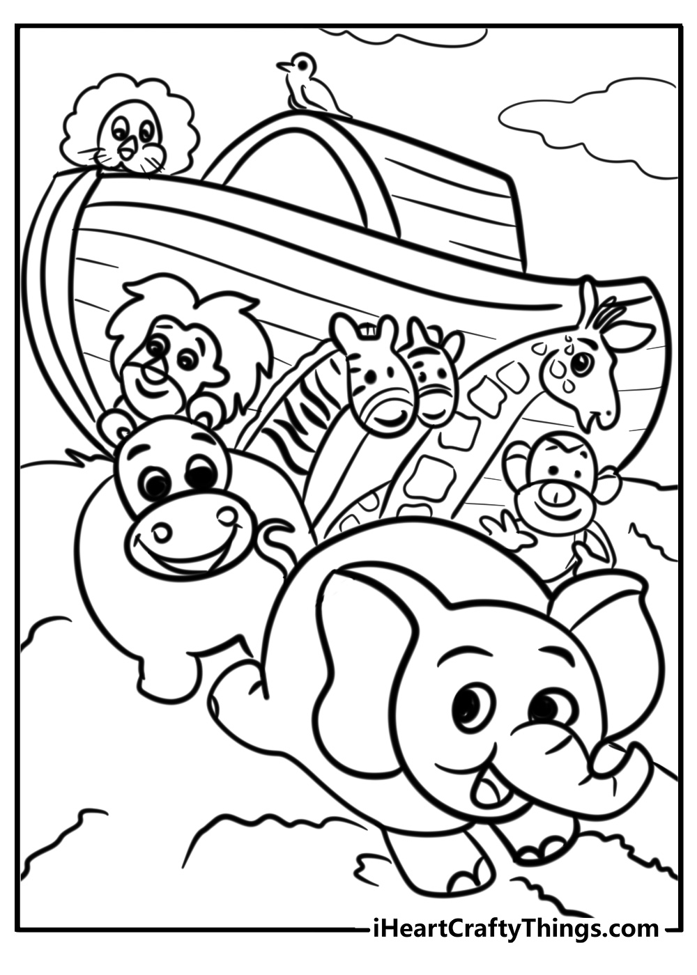 Noah's ark animals coloring pages