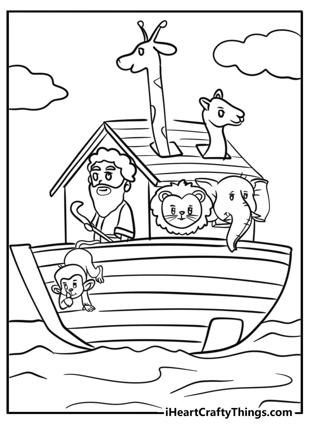 Noah's ark coloring sheet