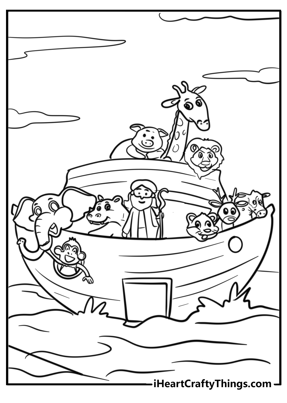 Noahs ark coloring page