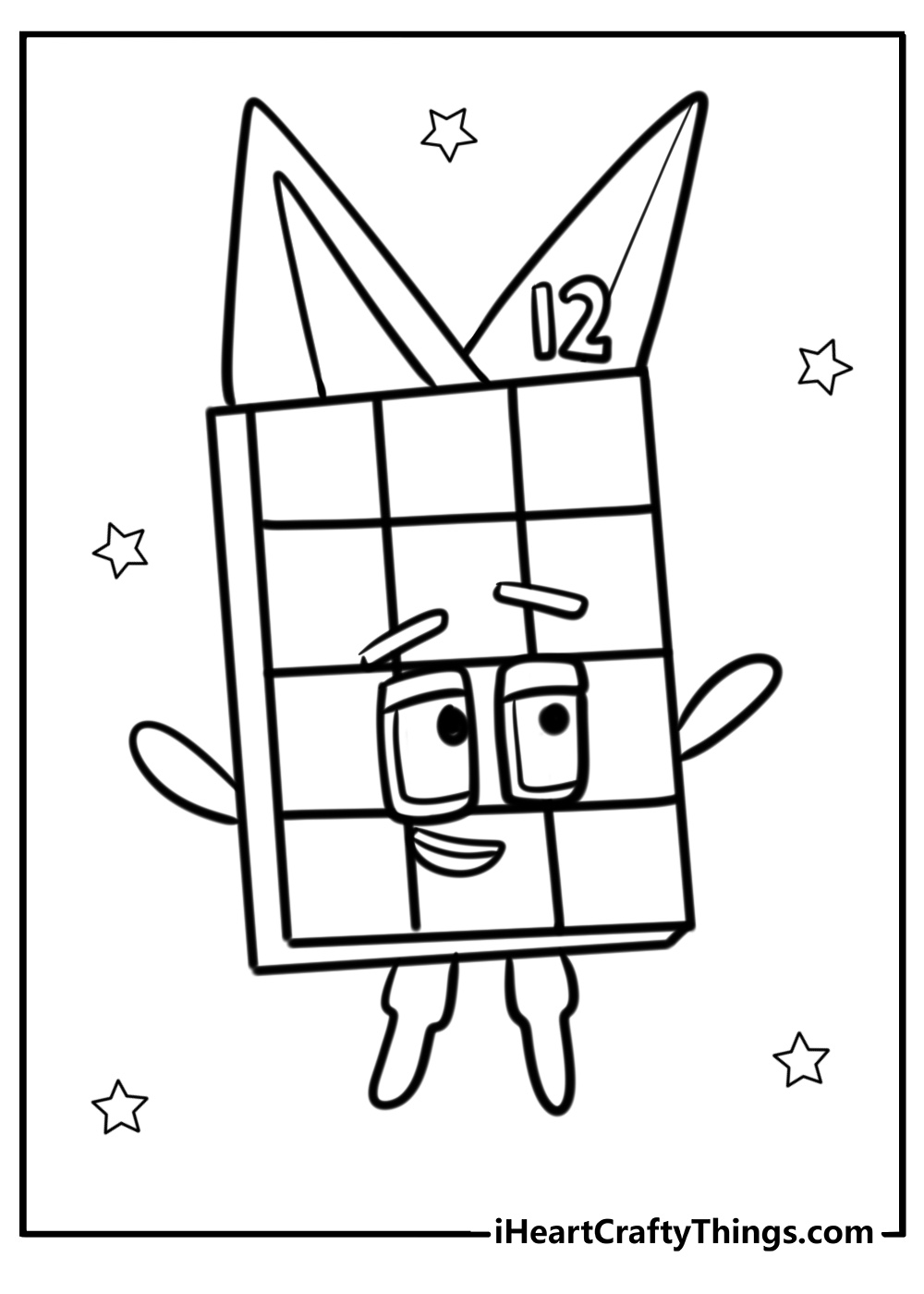 numberblocks 12 coloring pages