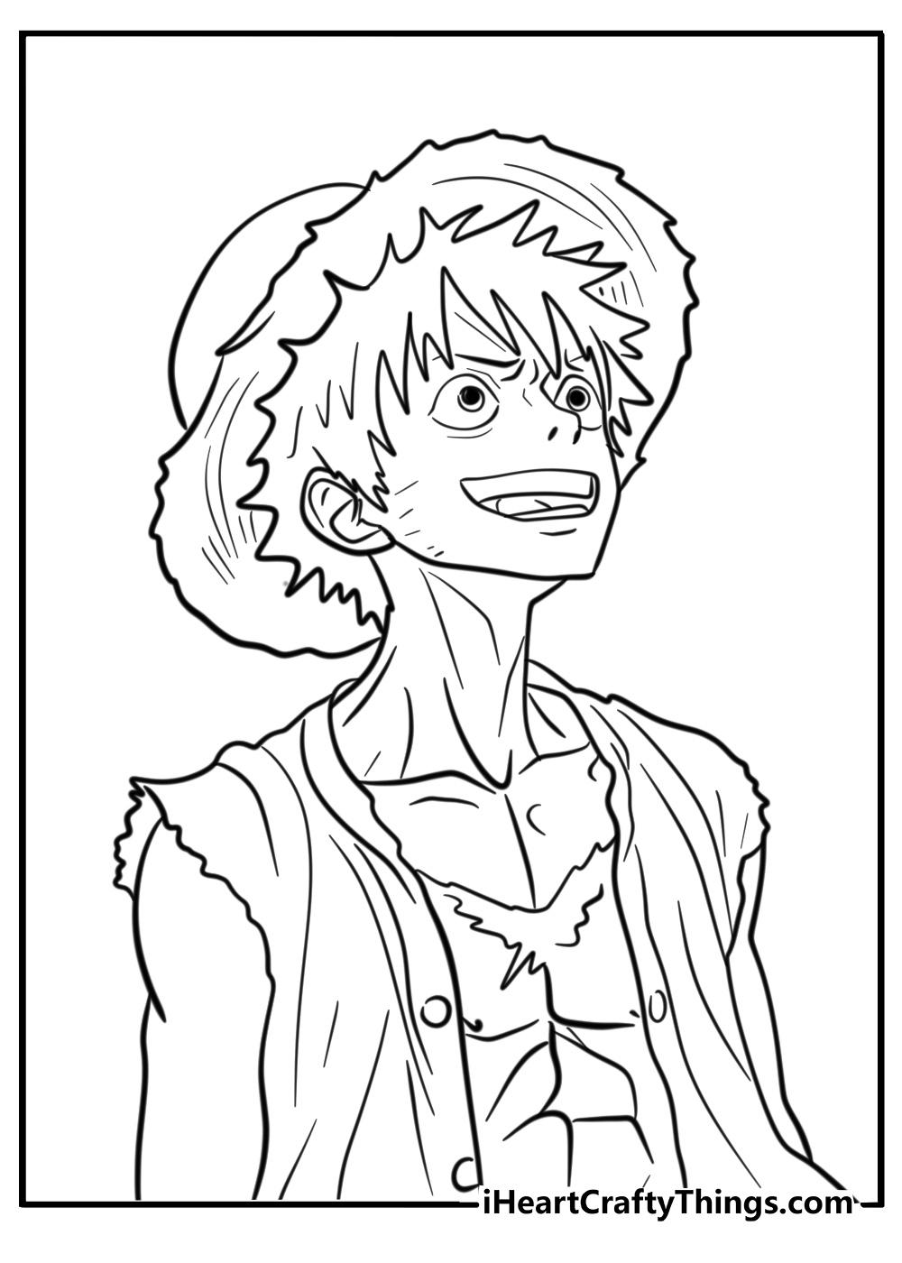 One piece anime coloring pages