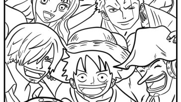 One piece characters coloring pages