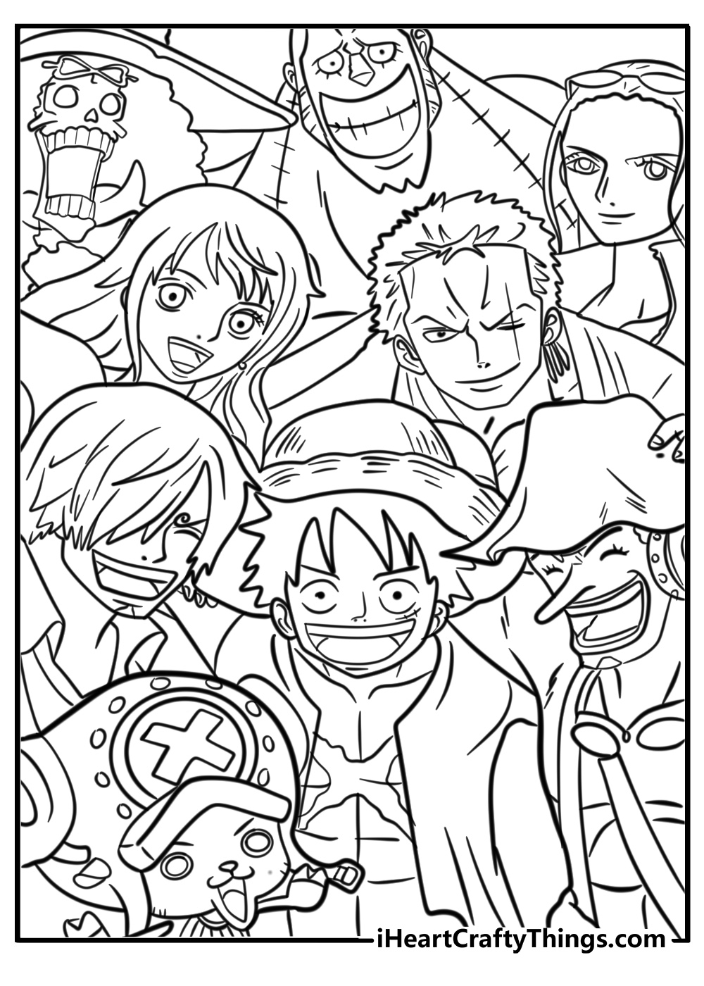 One piece characters coloring pages