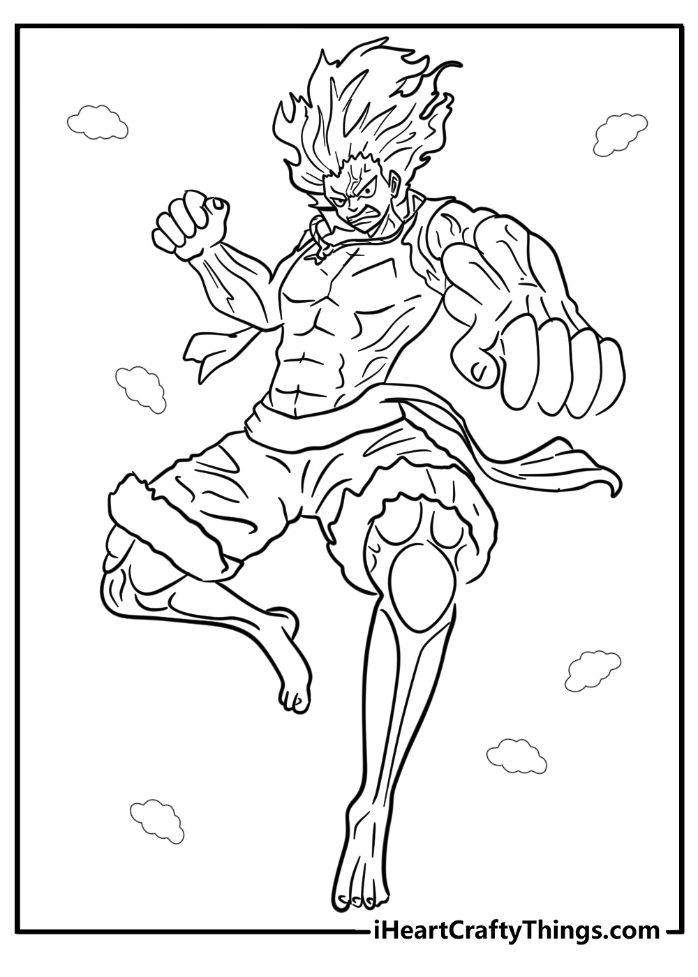 One piece luffy gear 4 coloring pages