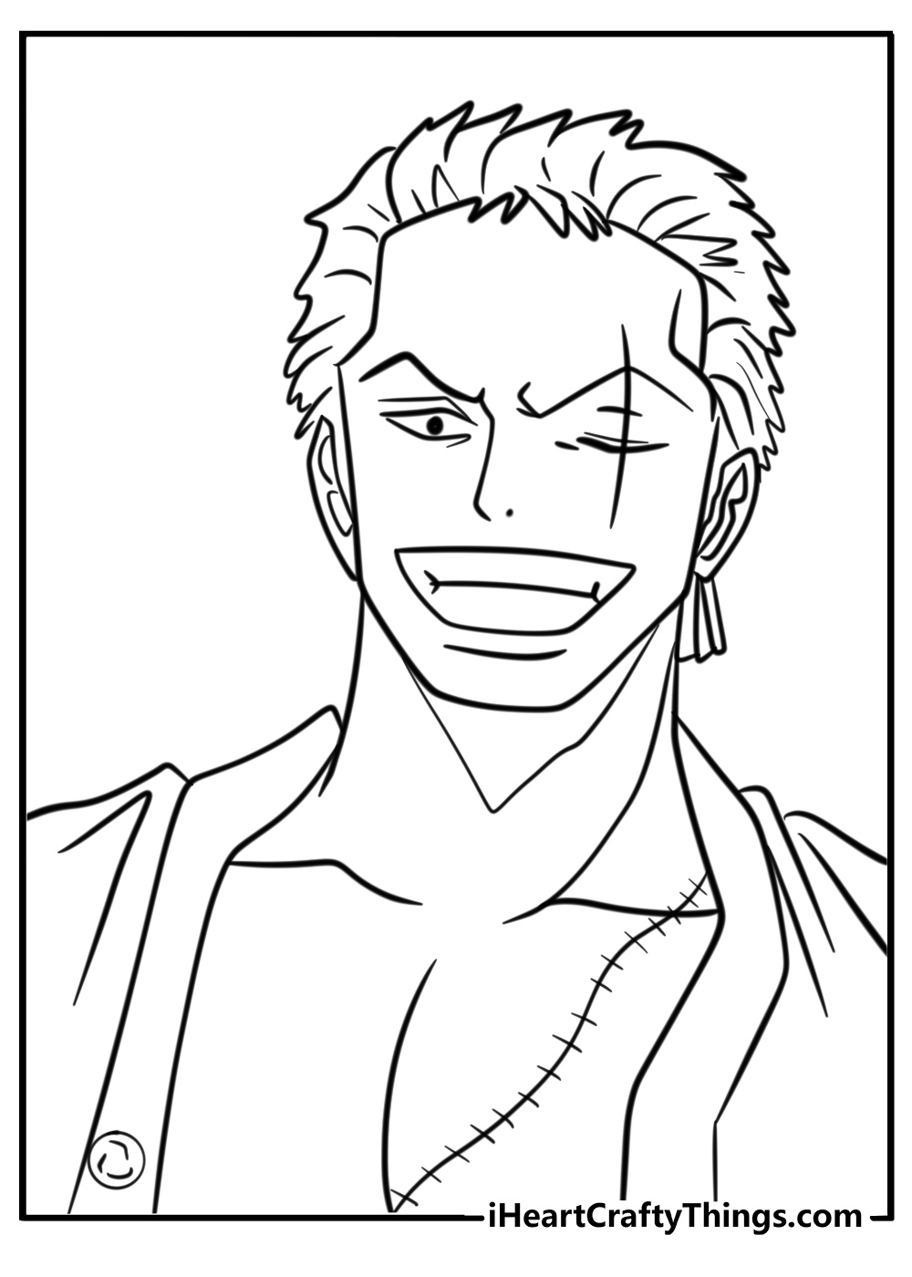 One piece zoro coloring pages