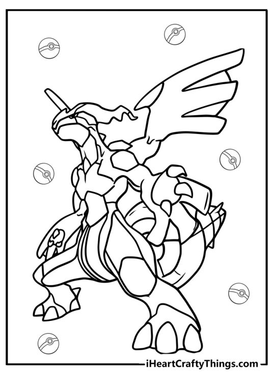 legendary pokemon Palkia coloring page