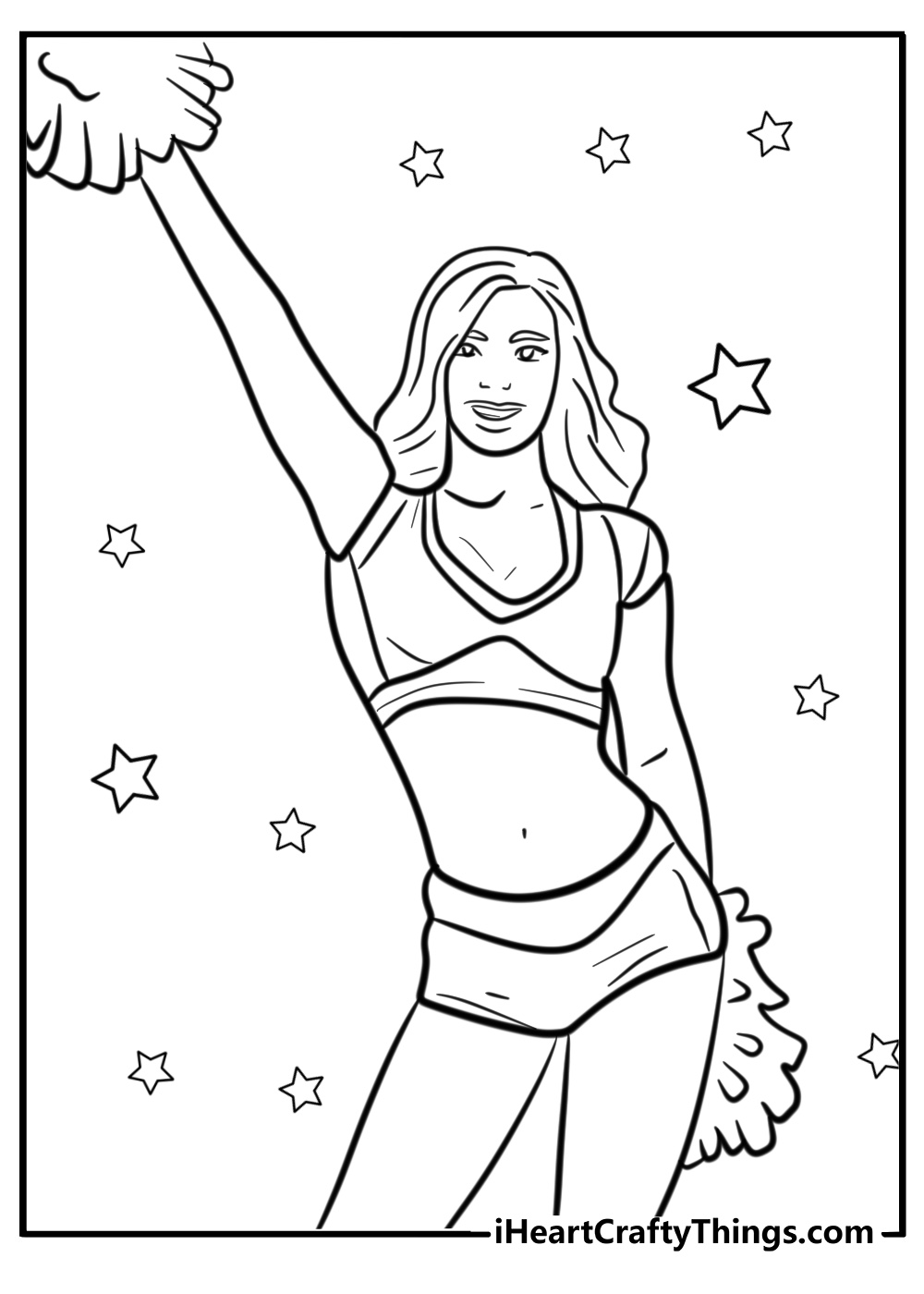 Parade cheerleader coloring pages