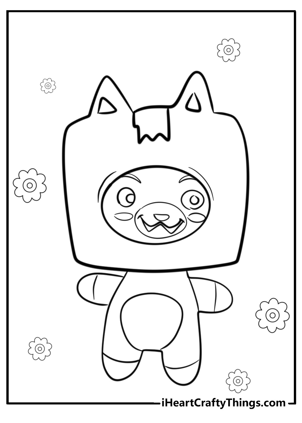 Plush lankybox coloring pages