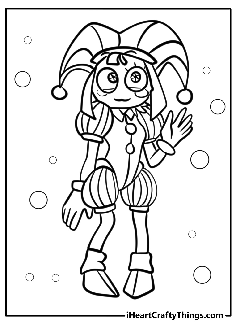 Pomni coloring page from The Amazing Digital Circus