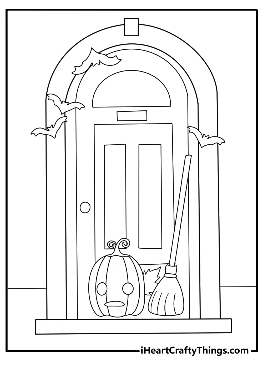 porch decorated for fall