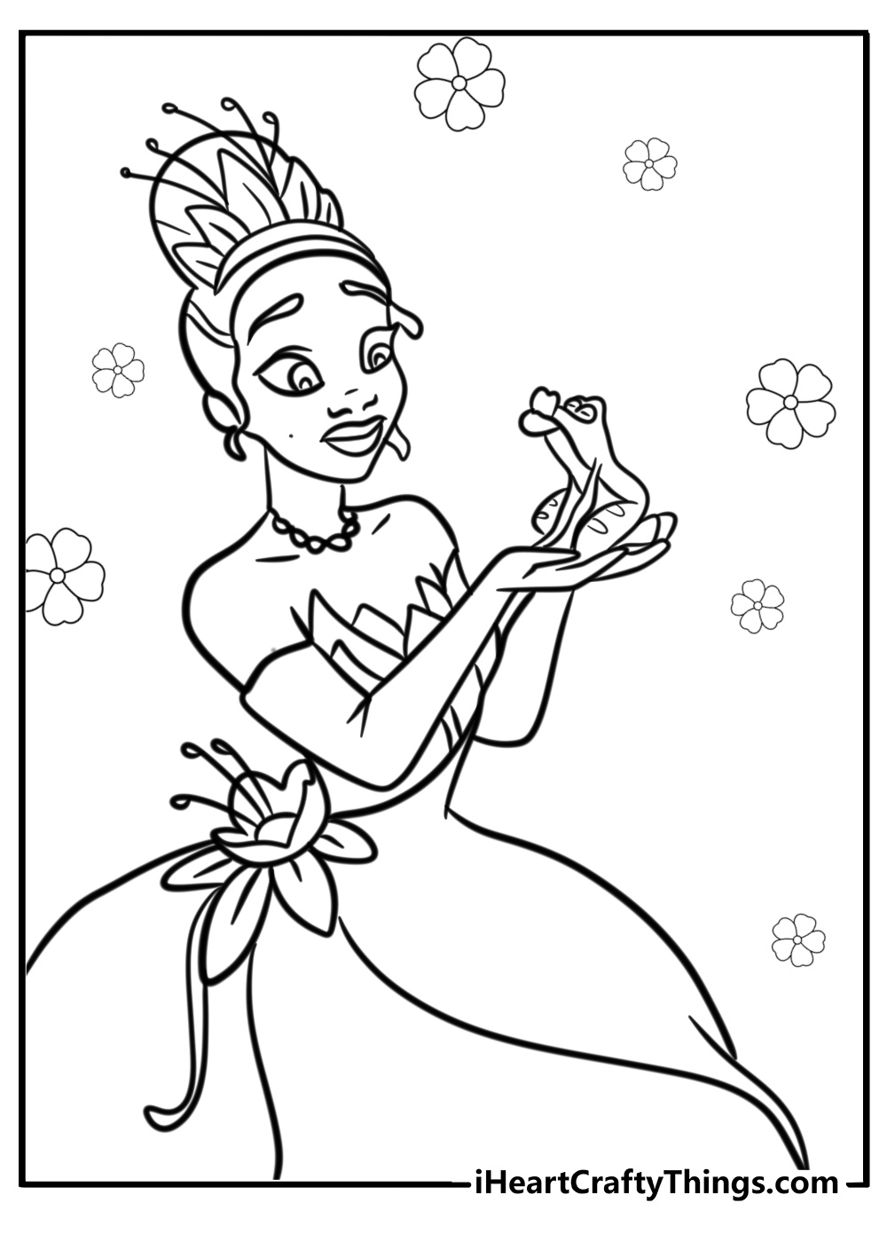 Princess and the frog coloring books