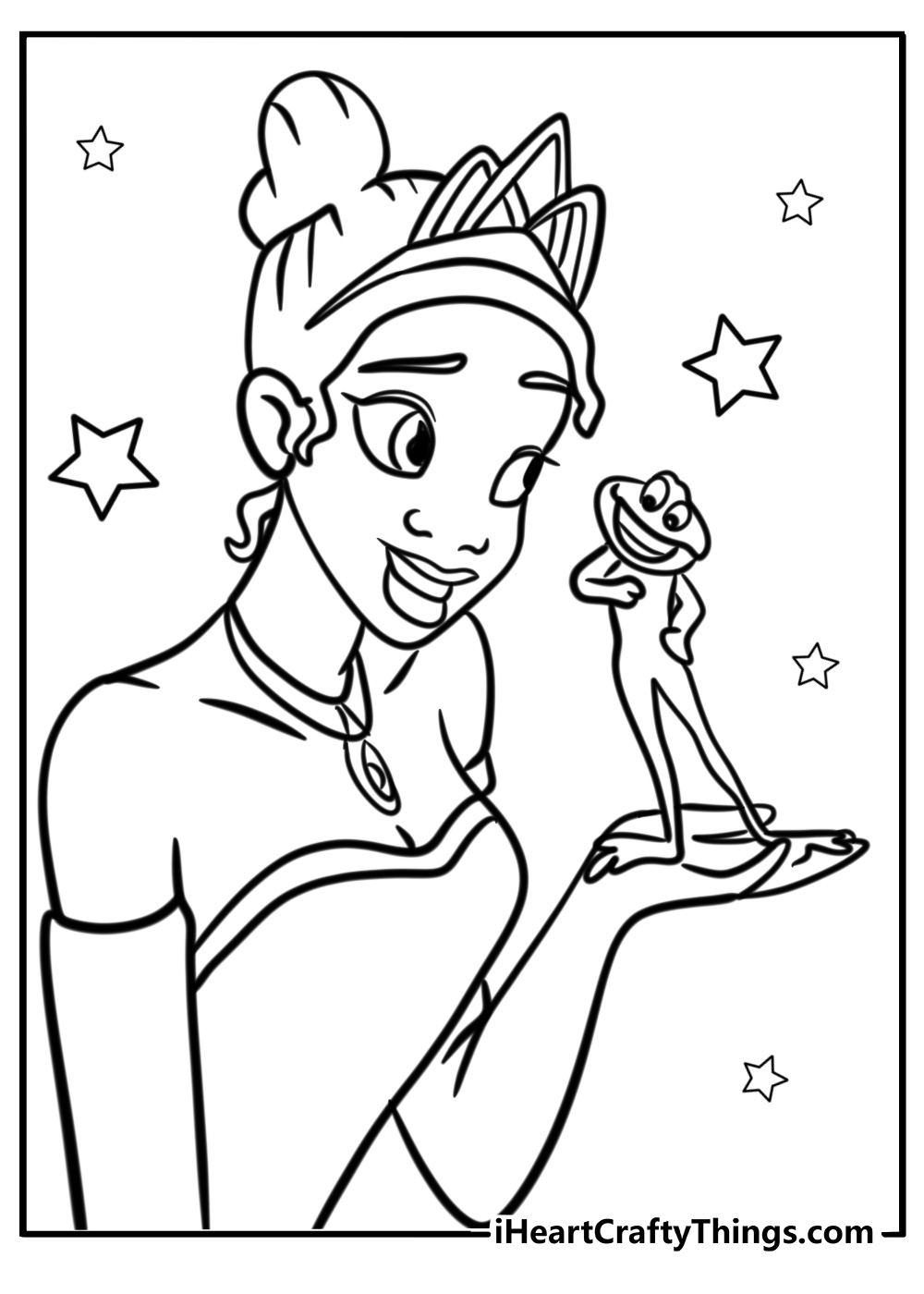 Princess and the frog coloring pages