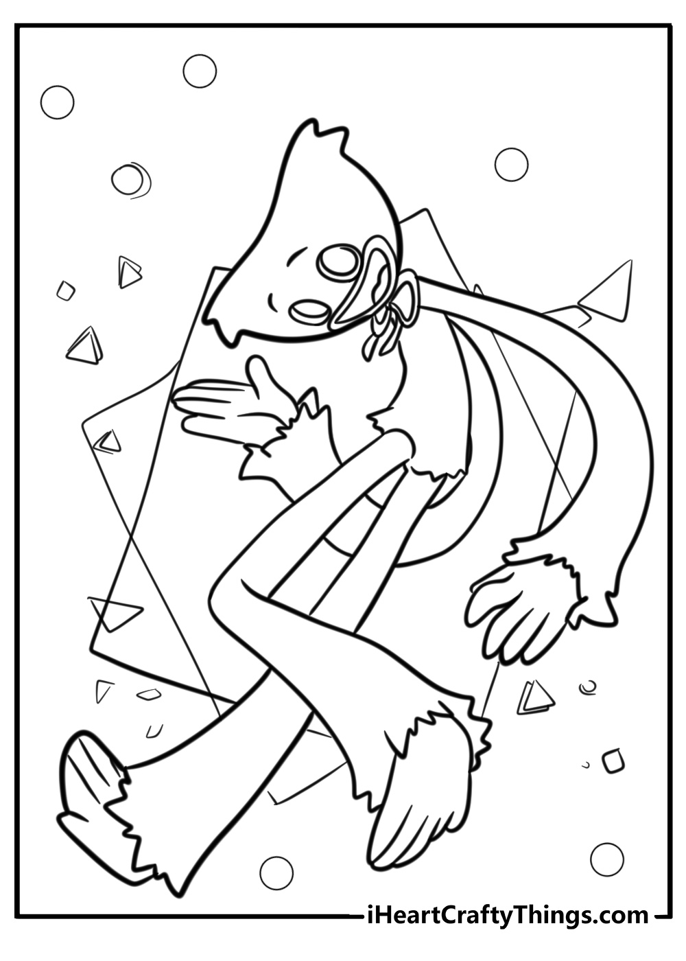 Printable huggy wuggy coloring page