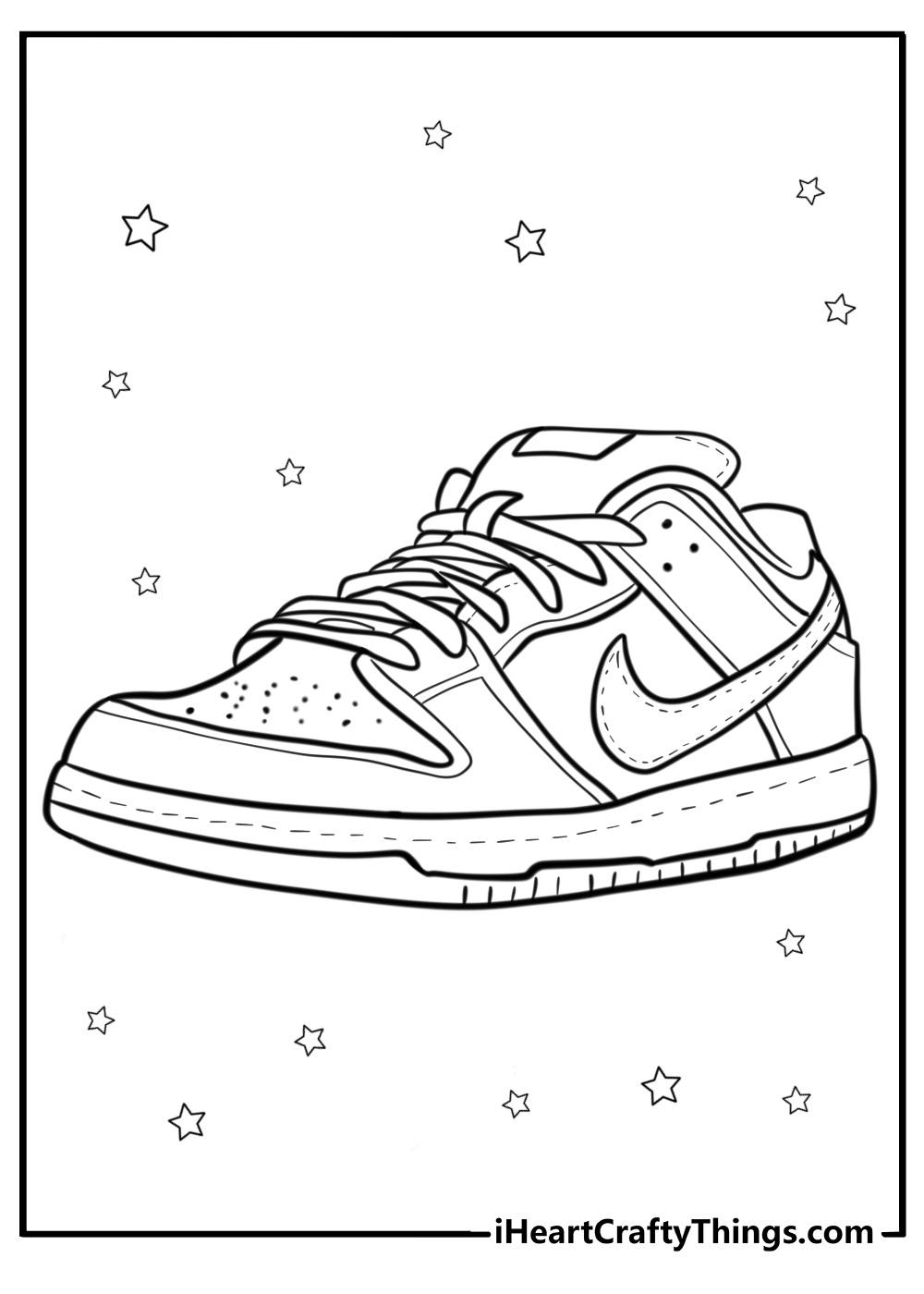 Printable nike shoe coloring pages