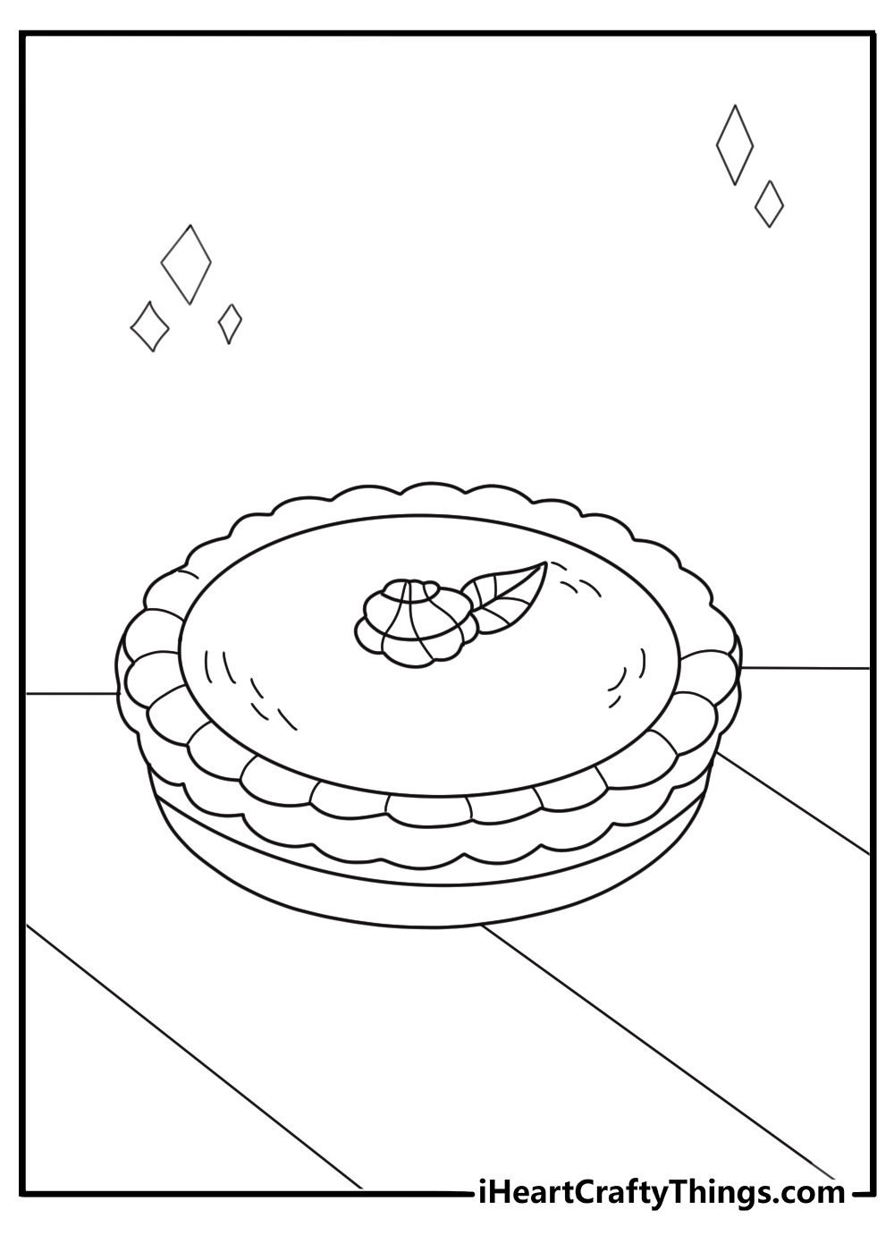 pumpkin pie on a table