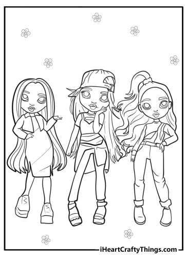 Rainbow high dolls coloring pages