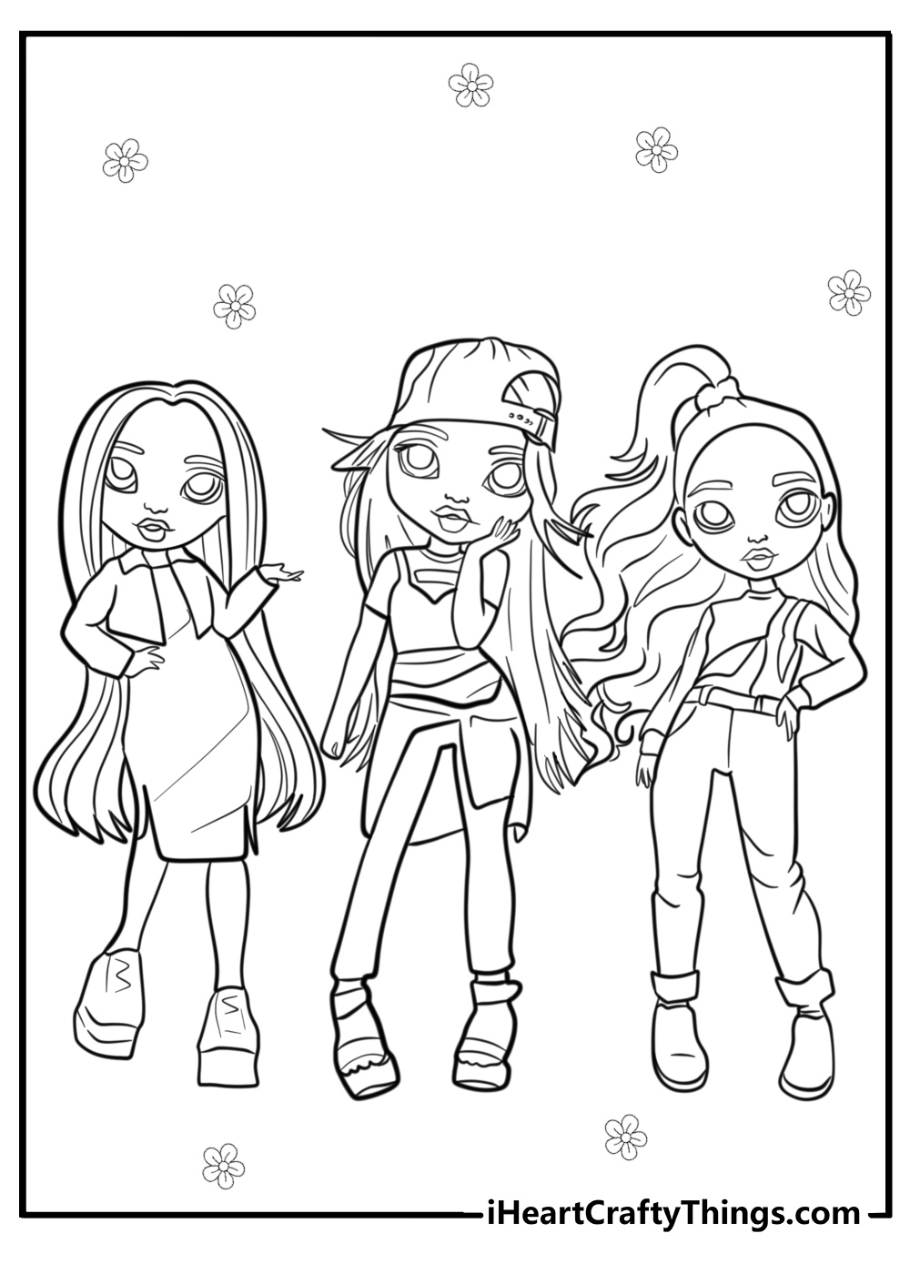 Rainbow high dolls coloring pages