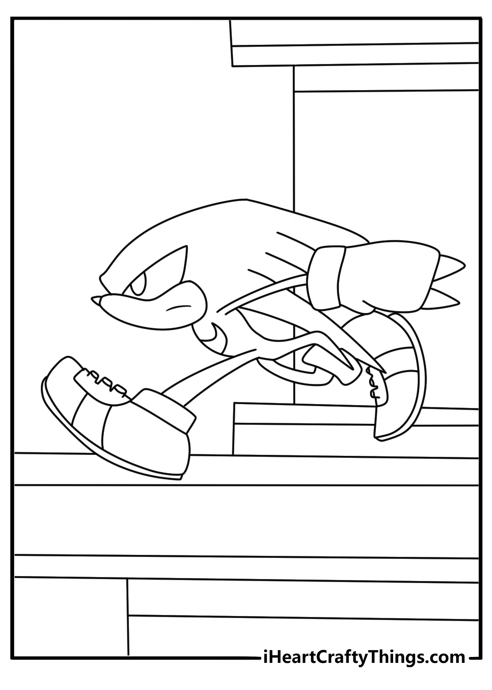 rocky mountain path leads knuckles toward the hidden palace in this printable
