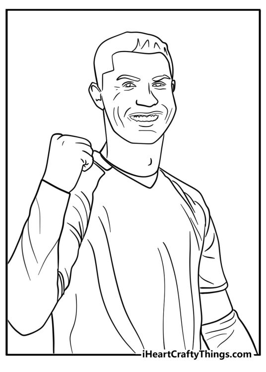 Ronaldo al nassr coloring page