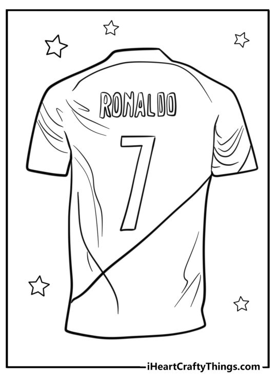 Ronaldo jersey coloring page
