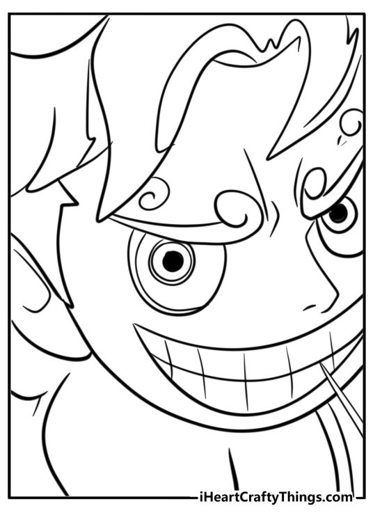One Piece-themed poster for kids featuring quite a close view of character Sanji