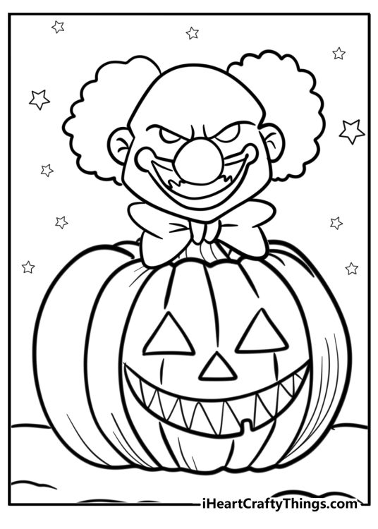 Scary clown with a Jack-o