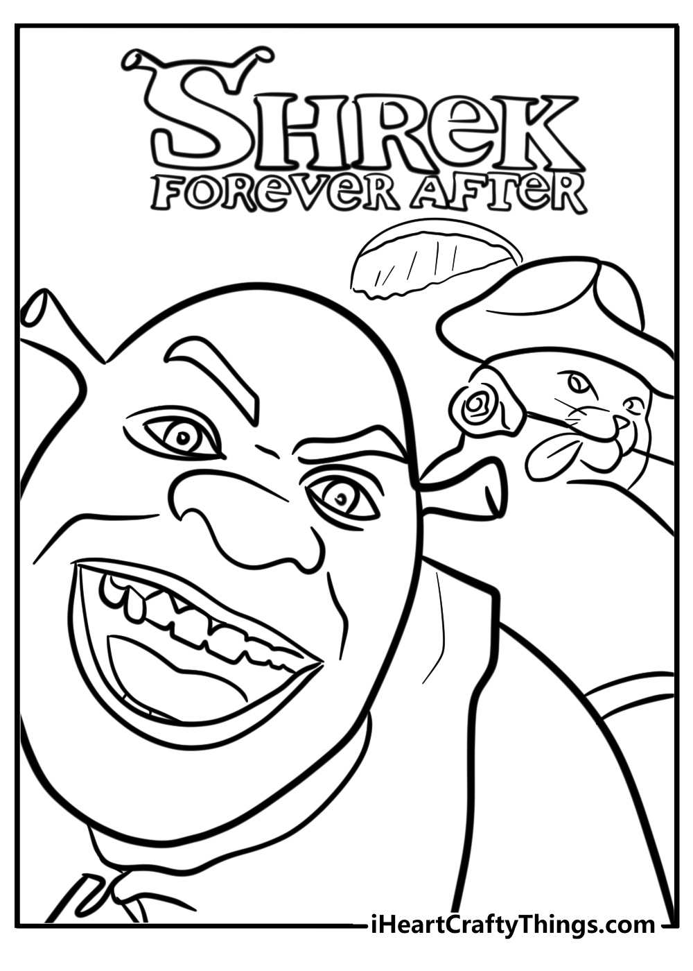 Shrek forever after coloring pages