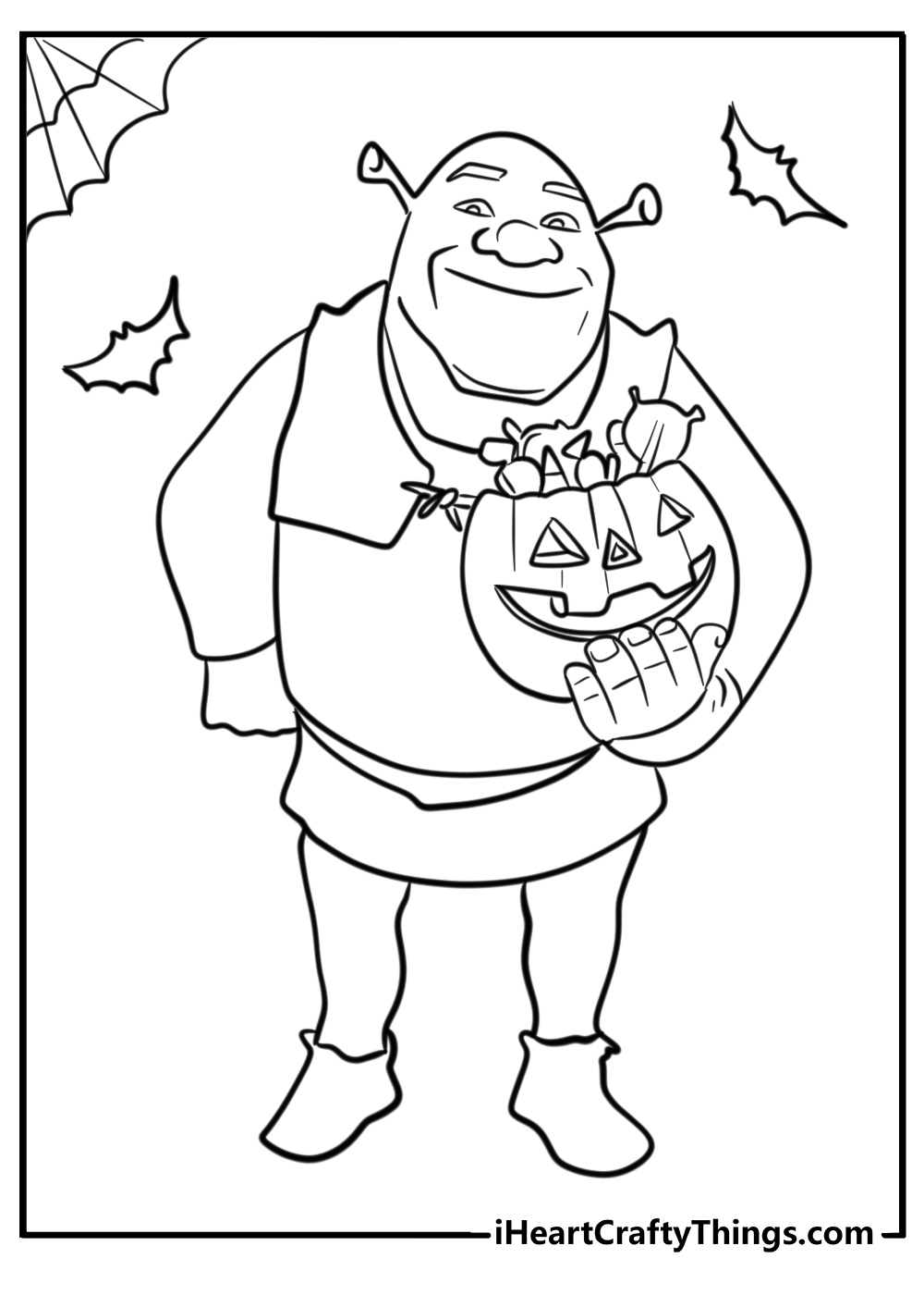 Shrek halloween coloring pages