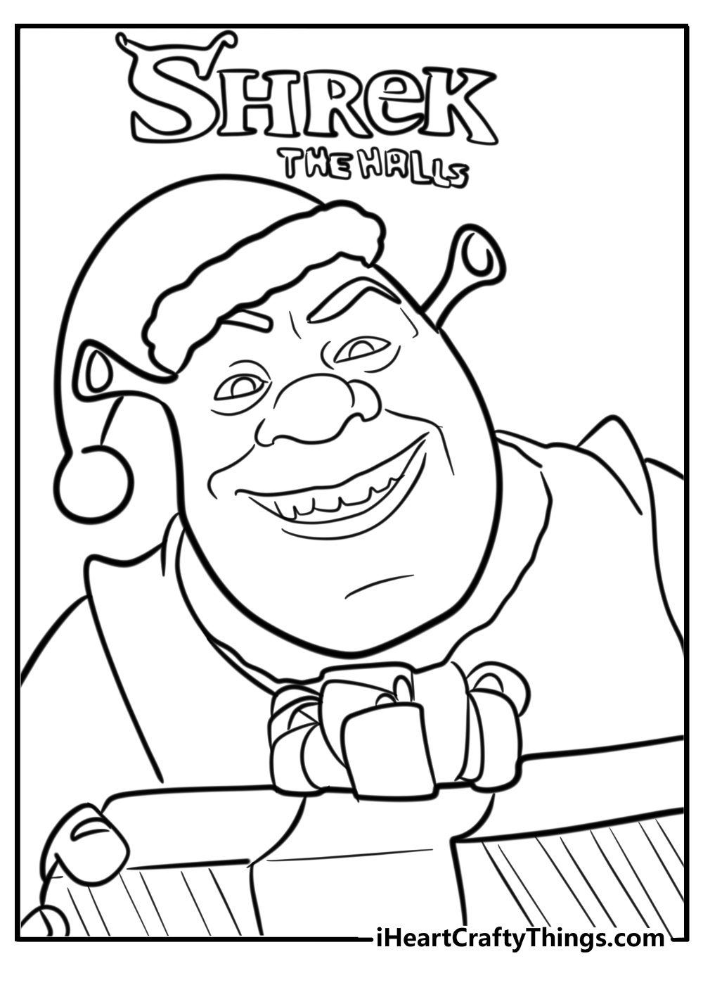 Shrek the halls coloring pages