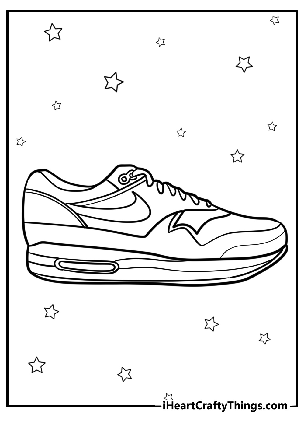 Side view of nike air jordan shoes coloring pages to print