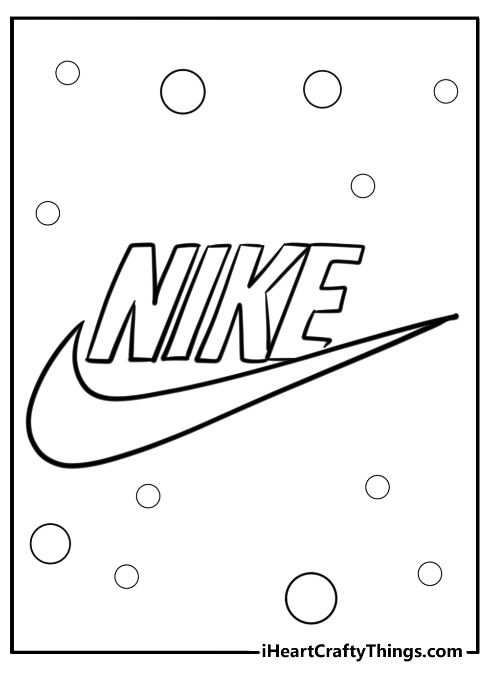 Simple nike logo coloring pages