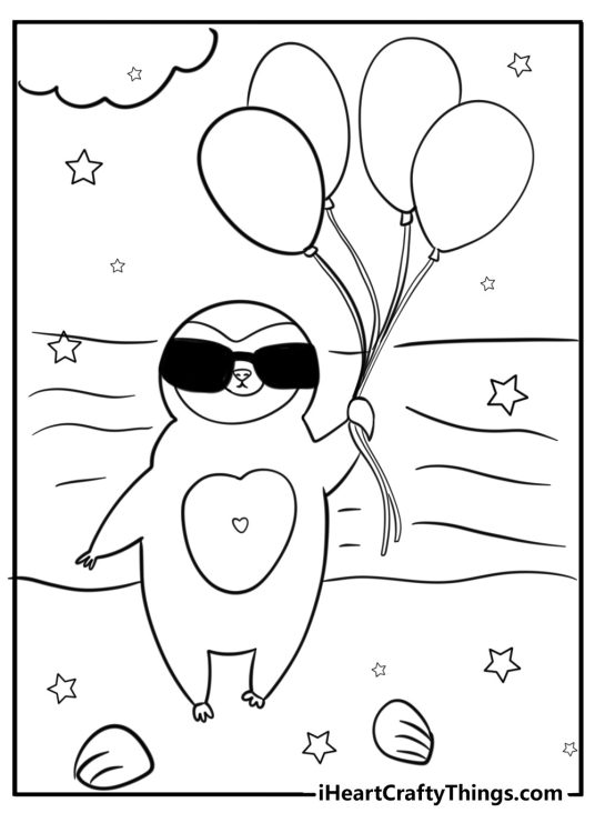Sloth coloring pages