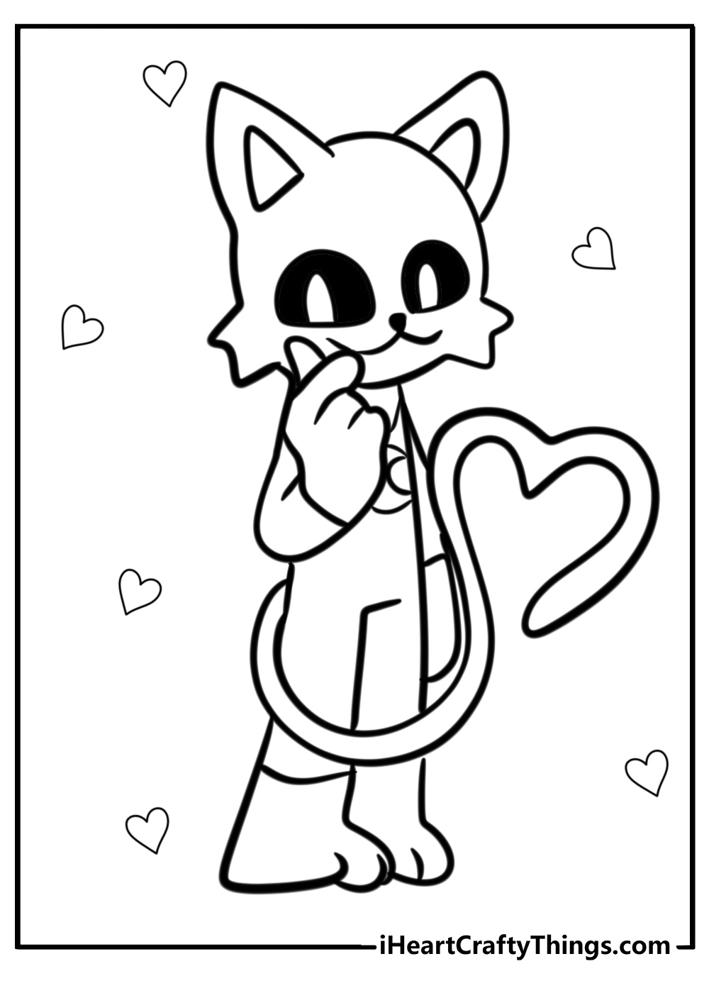  Smiling critters catnap coloring page