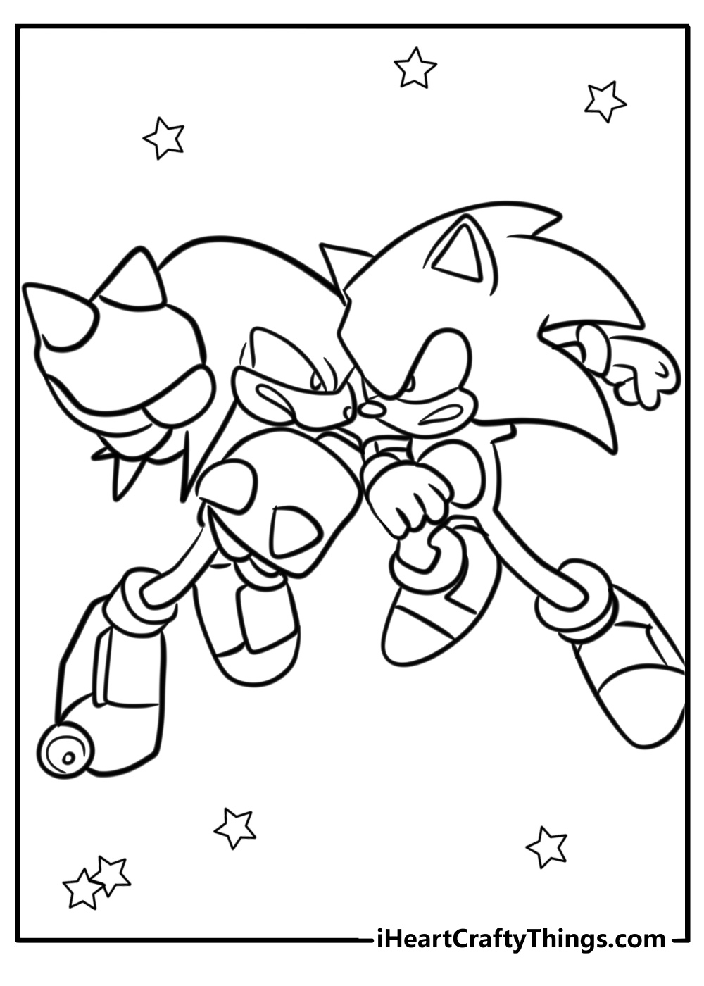 Sonic and knuckles coloring pages