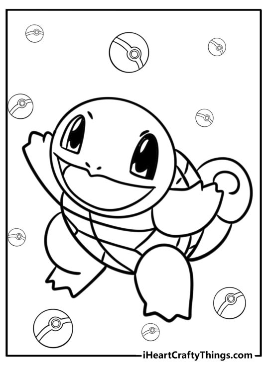 Squirtle coloring pages