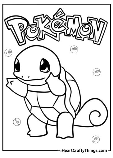 Squirtle coloring page