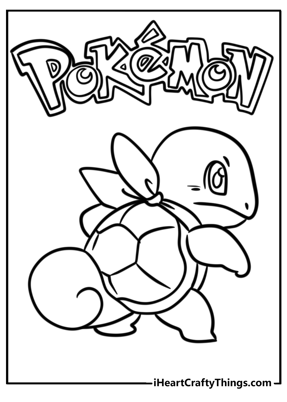 Squirtle coloring page pdf