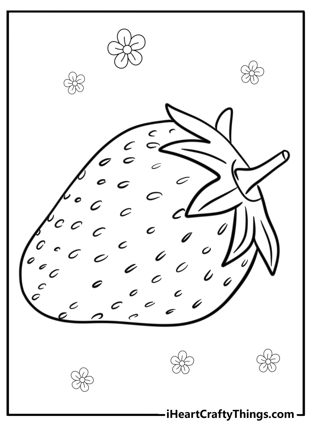 Strawberry coloring page