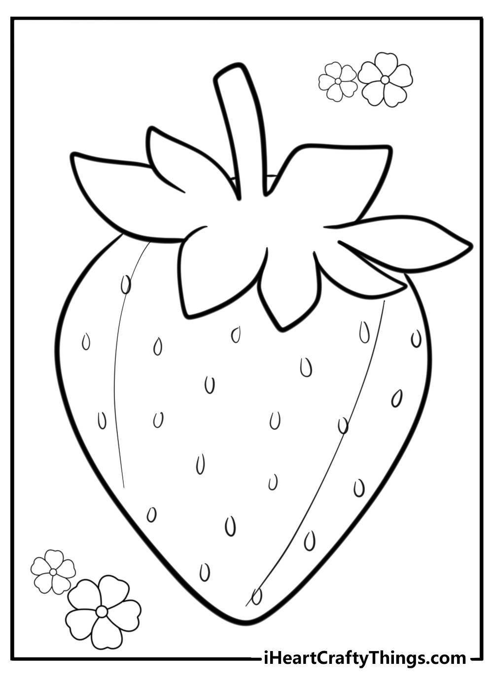 Strawberry coloring pages printable