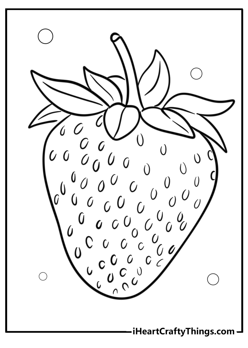 Strawberry coloring sheet