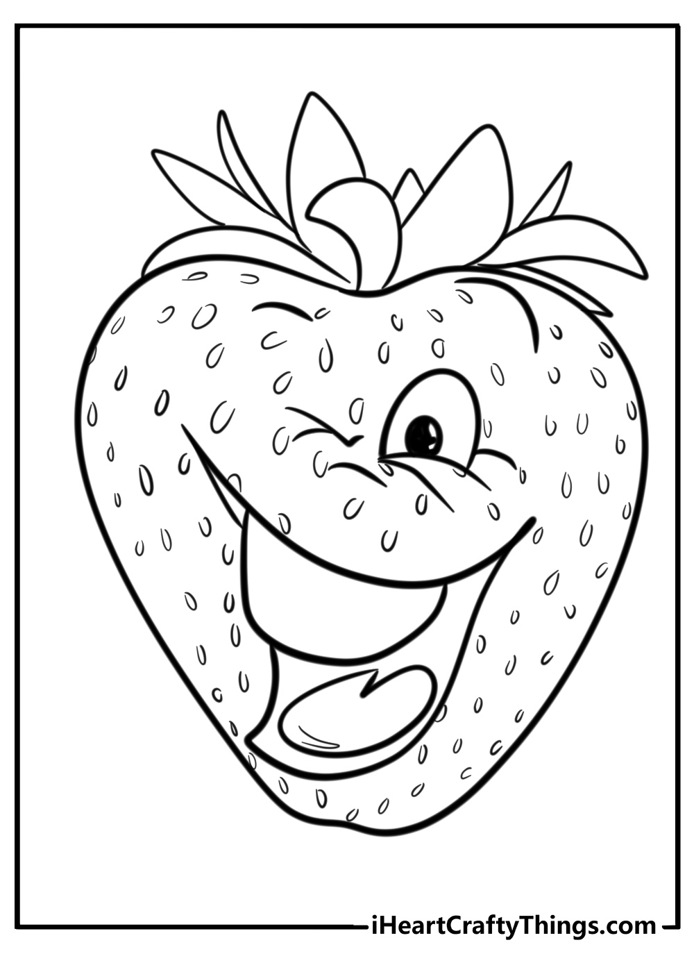 Strawberry picture to color