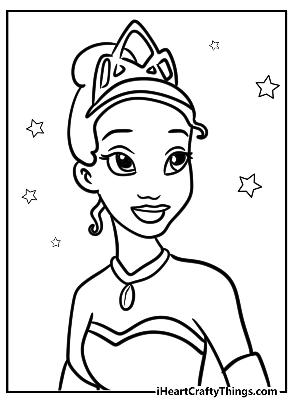 Tiana coloring sheet