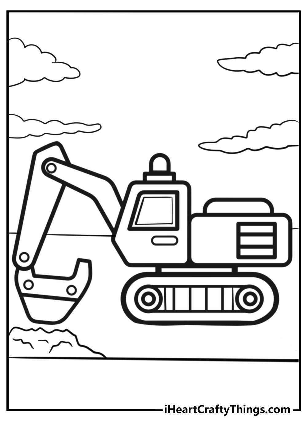 Trackhoe coloring pages