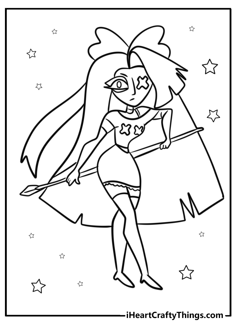 Vaggie hazbin hotel coloring pages