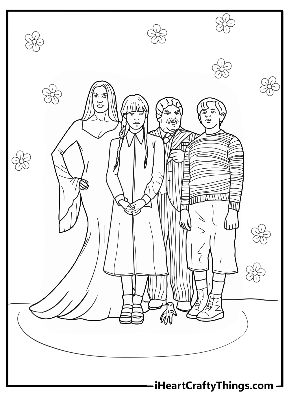 Wednesday new addams family coloring pages