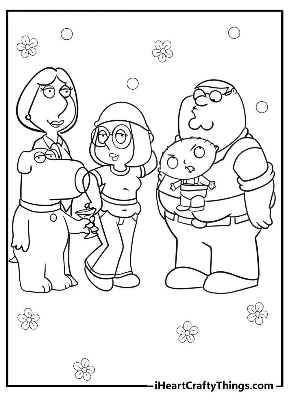 Whole family family guy coloring pages