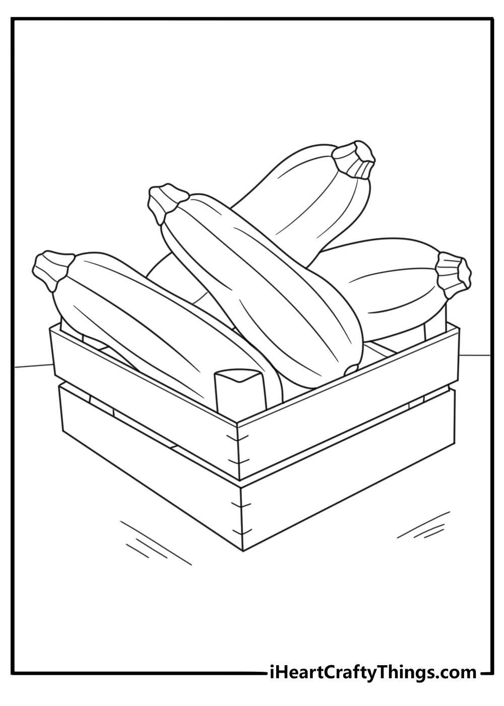 wooden crate of squash
